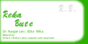 reka bute business card