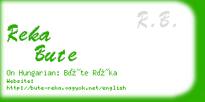 reka bute business card